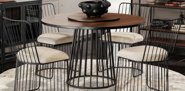 Mesa Comedor Redonda 120 cm Buda Parota