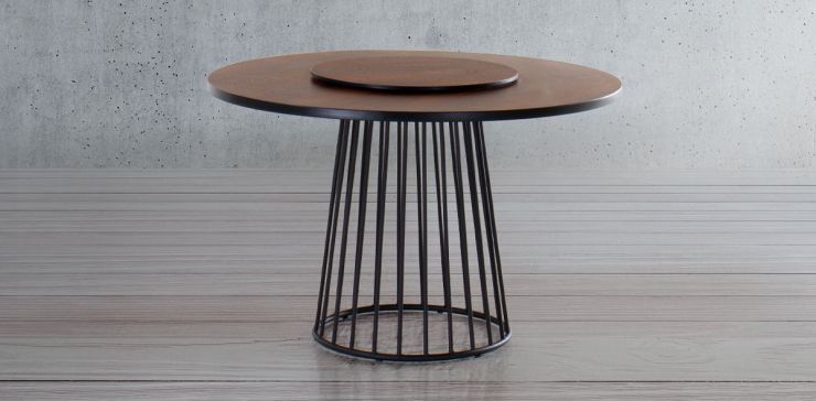 Mesa Comedor Redonda 120 cm Buda Parota