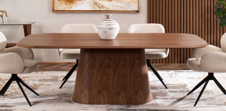 Mesa Comedor 220 X 110 cm Jillian Nogal