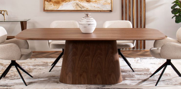 Mesa Comedor 220 X 110 cm Jillian Nogal