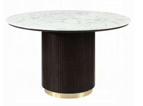 Mesa Comedor Redonda Mármol Clayten Café