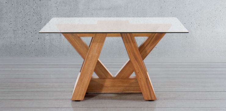 Mesa Comedor Cuadrada 150 x 150 cm Matera Café
