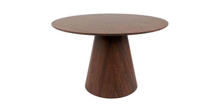 Mesa Comedor 120 cm Rotonda Nogal