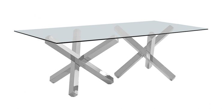 Mesa Comedor 240 X 120 Cm Rectangular Vera Vidrio
