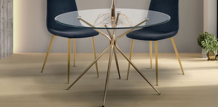 Mesa Comedor Redonda 110 Cm Dulce Dorado