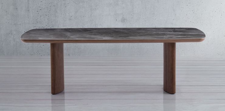 Mesa Comedor 240 x 120 cm Allens Gris