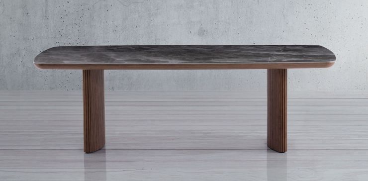 Mesa Comedor 240 x 120 cm Allens Gris