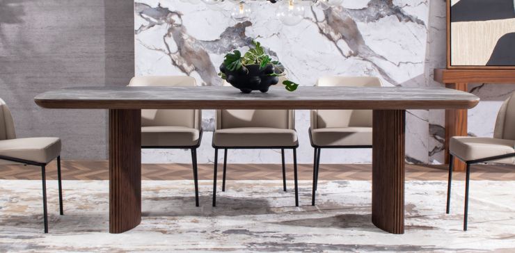 Mesa Comedor 240 x 120 cm Allens Gris