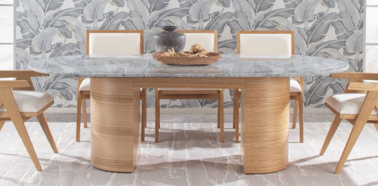 Mesa Comedor de Granito 240 x 120 cm Astor Natural