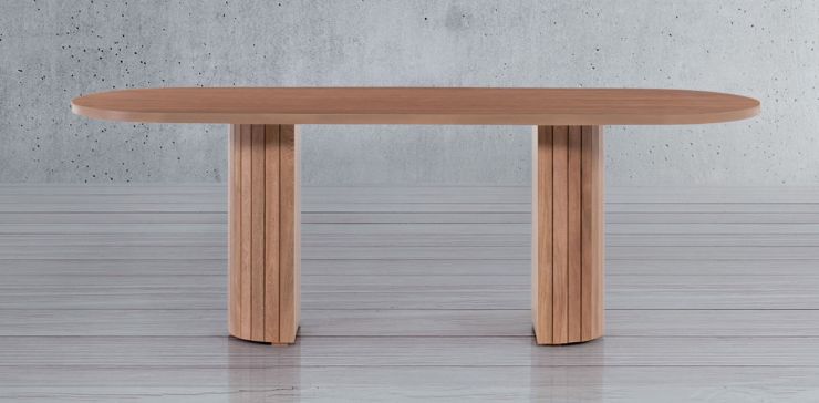 Mesa Comedor 220 x 110 cm Santorini Rosa Morada