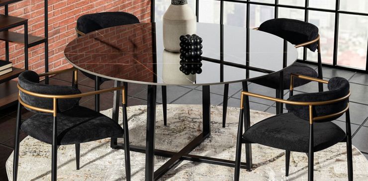 Mesa Comedor 150 cm Rokha Negro