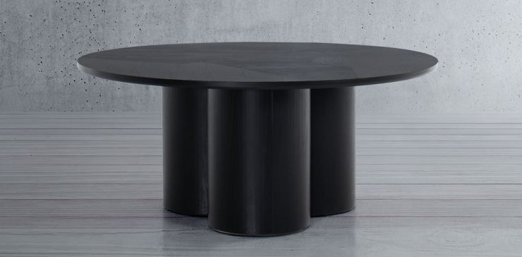Mesa Comedor 180 cm Curvatura Negro