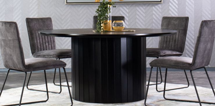 Mesa Comedor 160 cm Dunna Negro