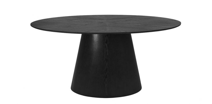 Mesa Comedor Ovalada 160 x 90 cm Ezra Negro