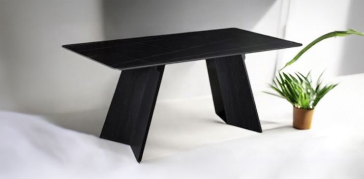 Mesa Comedor Rectangular 180 x 90 cm Florencia II Negro