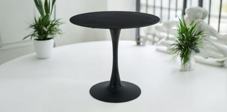 Mesa Comedor Redonda 120 cm Frida Negro
