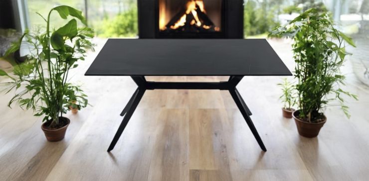 Mesa Comedor Rectangular 150 x 90 cm Suzan Negro