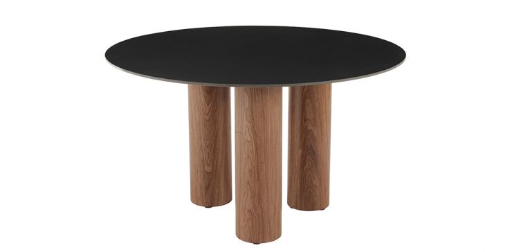 Mesa Comedor Redonda 130 cm Trinidad Negro