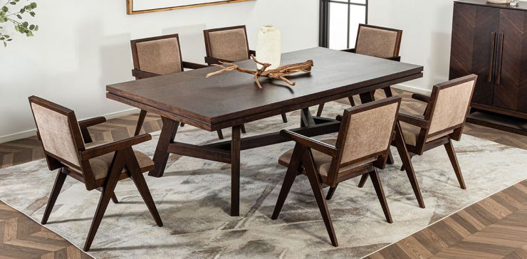 Comedor 240 x 120 cm Noir con 6 Sillas Killian