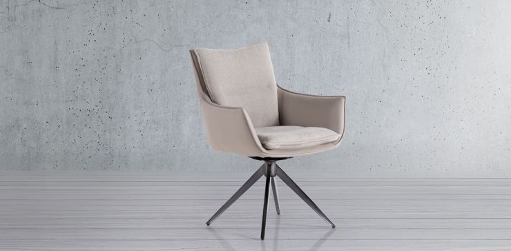 Silla Giratoria Asha Gris
