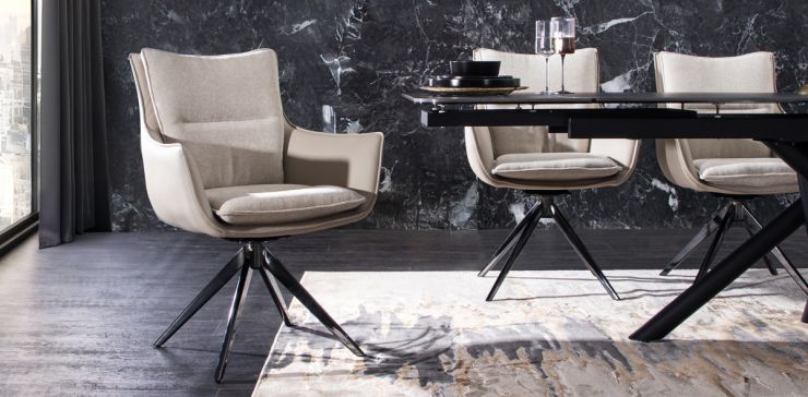 Silla Giratoria Asha Gris