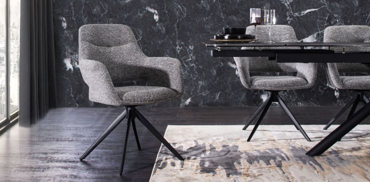 Silla Giratoria Isha Gris