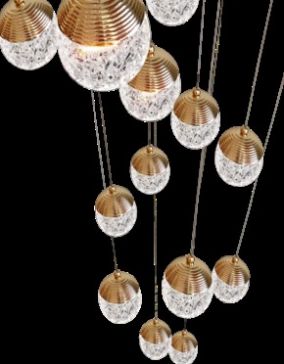 Candil Cuarzo Mbo Dorado