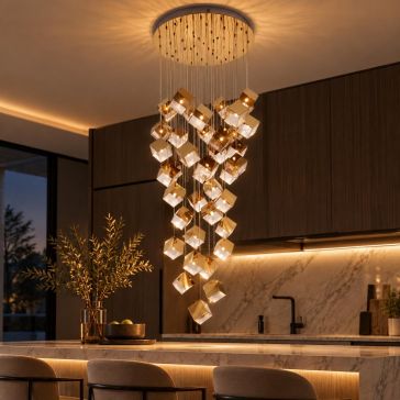 Candil 450 x 90 cm Simano/40 Dorado