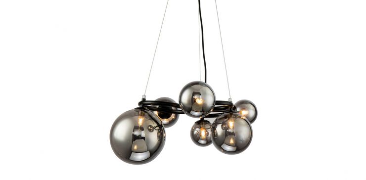 Candil 6L Paris Crn Metal Gris Crn