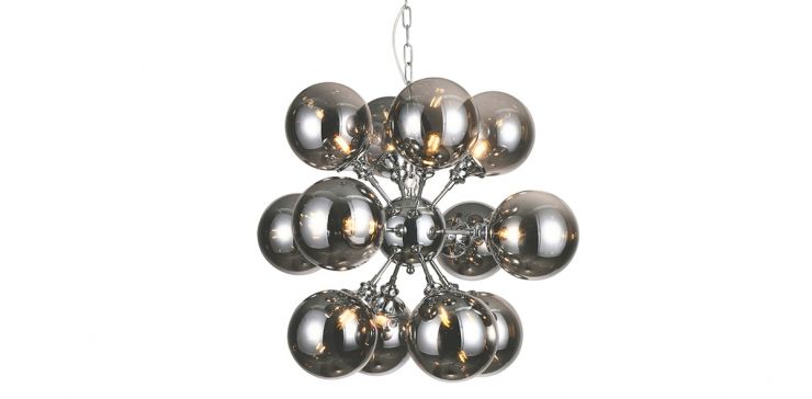 Candil 12L Paris Crn Metal Gris Crn