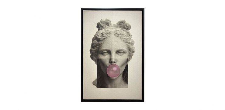 Cuadro Decorativo 80 x 120 cm Goma Blanco