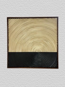 Cuadro Decorativo 140 x 140 cm Espiral Bqe Parota
