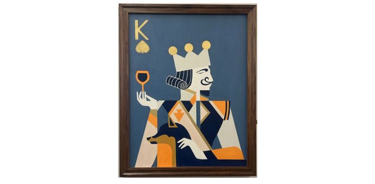 Cuadro Nogal Poker King