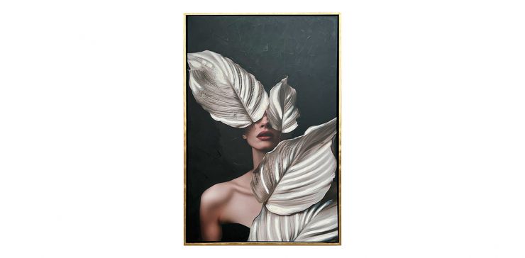 Cuadro Decorativo 120 x 180 cm Piante Dorado