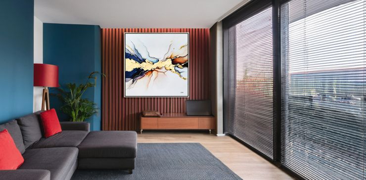 Cuadro Decorativo 140 x 140 cm Fluidez Multicolor