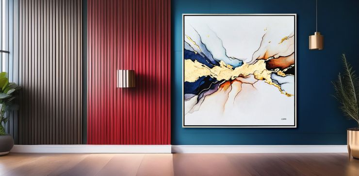 Cuadro Decorativo 180 x 180 cm Fluidez Multicolor