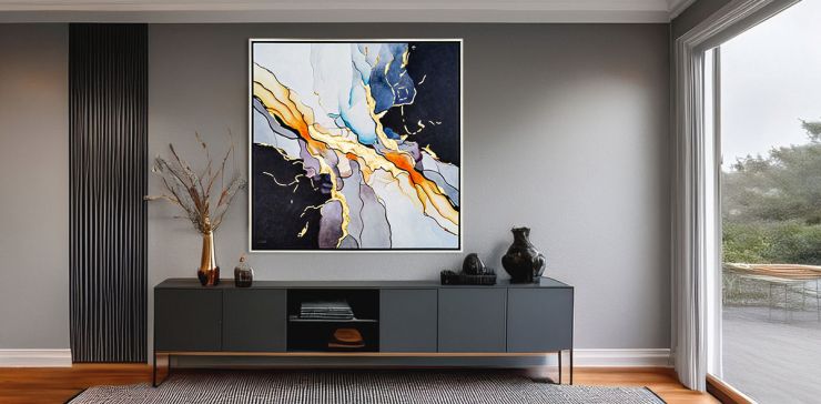 Cuadro Decorativo 140 x 140 cm Hollin Multicolor
