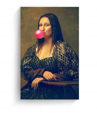 Cuadro 105 X 70 Cm Mona Lisa Kyz Tela Multicolor