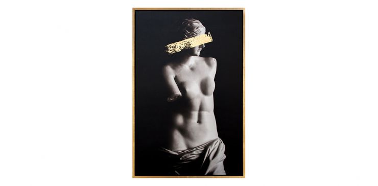 Cuadro 120 X 80 Cm Mujer Photograph Vgd Madera Multicolor