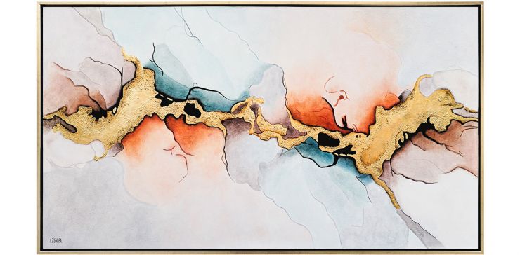 Cuadro Decorativo 150 x 80 cm Relámpago Multicolor