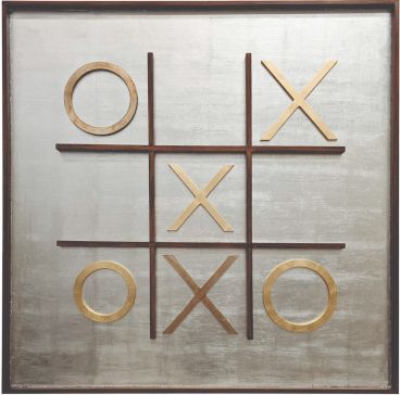 Cuadro Decorativo 140 X 140 Cm Gato Plata