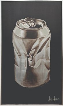 Cuadro Decorativo 90 X 150 Cm Silver Steel Plata