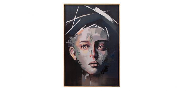 Cuadro 180 X 120 Cm Ilustrativo Templanza Madera Negro Vgd