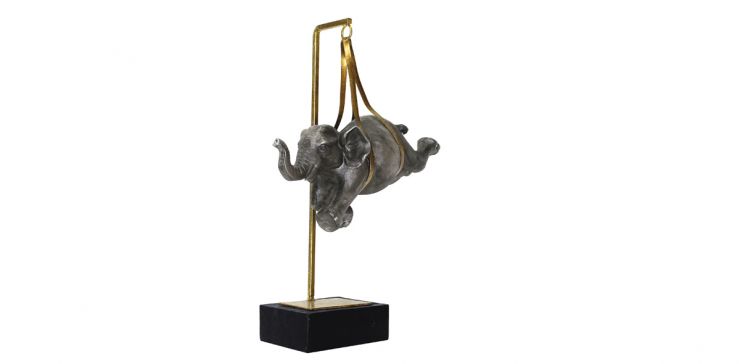 Escultura Decorativa Elefante Cnr Multicolor