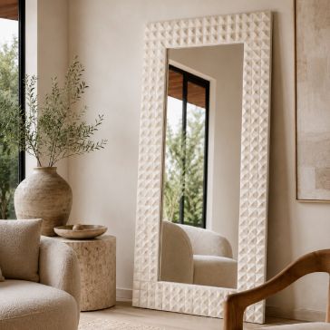 Espejo de Cristal 185 x 94 cm Melec Blanco