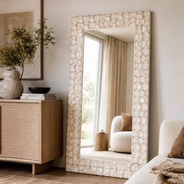 Espejo de Cristal 209 x 114 cm Scuadra Blanco