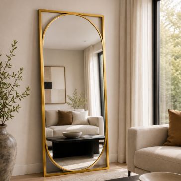Espejo de Cristal 180 x 92 cm Yanik Dorado