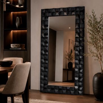 Espejo de Cristal 209 x 114 cm Scuadra Negro