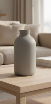 Jarrón de Cristal Med Balero Dzo Gris