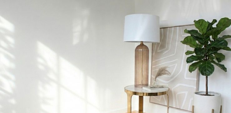Lámpara de Mesa 38 x 79 cm Calix Blanco